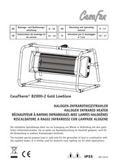 CasaFan CasaTherm B2000-2 Instructions De Montage Et De Service