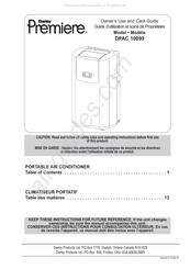 Danby Premiere DPAC 10099 Guide D'utilisation Et Soins De Propriètaire