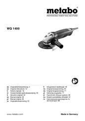 Metabo WQ 1400 Notice Originale