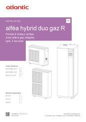 Atlantic alféa hybrid duo gaz R Installation