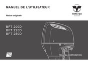 TOHATSU BFT 250D Manuel De L'utilisateur