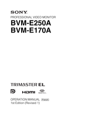 Sony BVM-E170A Manuel D'utilisation