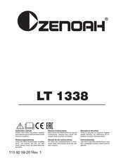 Zenoah LT 1338 Manuel D'instructions