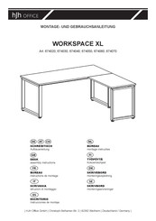 hjh OFFICE 674020 Instructions D'assemblage