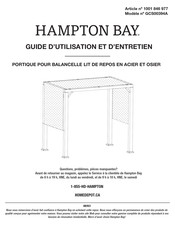 HAMPTON BAY 1001 846 977 Guide D'utilisation Et D'entretien