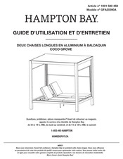 HAMPTON BAY GFA20390A Guide D'utilisation Et D'entretien