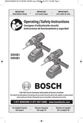 Bosch DDH361 Consignes D'utilisation/De Sécurité