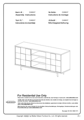 Walker Edison CHKM1F Instructions De Montage