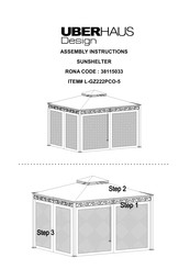 UBERHAUS DESIGN L-GZ222PCO-5 Instructions De Montage