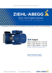 ZIEHL-ABEGG ZA Topx BD132.35A-14/3 Notice D'utilisation D'origine