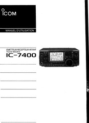 Icom IC-7400 Manuel D'utilisation