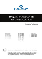 Kaysun KPCA-71 DVR15 Manuel D'utilisation Et D'installation