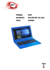 Acer AspireOne Cloudbook 11 Manuel D'utilisation