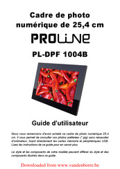 Proline PL-DPF 1004B Guide De L'utilisateur