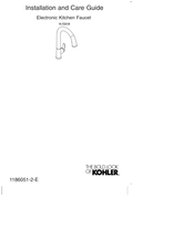 Kohler Sensate K-72218-CP Instructions D'installation