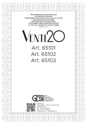 Gessi Venti20 65103 Instructions De Montage