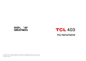 Tcl 403 Serie Manuel D'utilisation