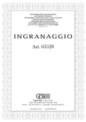 Gessi INGRANAGGIO 63528 Instructions D'installation