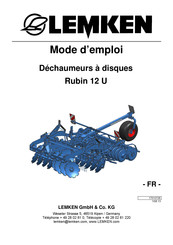 LEMKEN Rubin 12 U Mode D'emploi