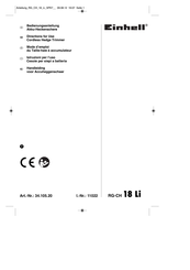 EINHELL 34.105.20 Mode D'emploi