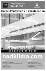 NADklima SAL 50 Guide D'entretien Et D'installation