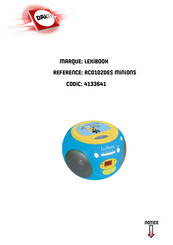 LEXIBOOK RCD102DES minions Mode D'emploi