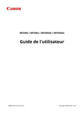 Canon MF443dw Guide De L'utilisateur