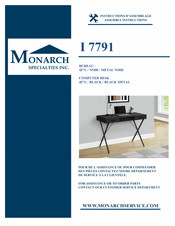 Monarch Specialties I 7791 Instructions D'assemblage