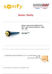 SOMFY Sunea io Notice D'installation