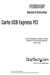 StarTech PEXUSB4DP Manuel D'instruction