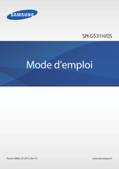 Samsung SM-G531H/DS Mode D'emploi