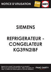 Siemens KG39N2IBF Manuel D'utilisation