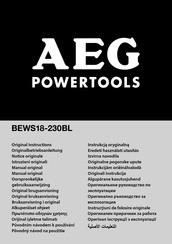 AEG Powertools BEWS18-230BL-0 Notice Originale