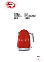 Smeg KLF04RDEU Manuel D'utilisation