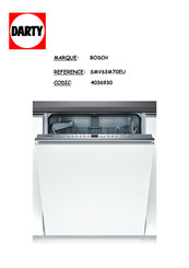 Bosch SMV63M70EU Mode D'emploi