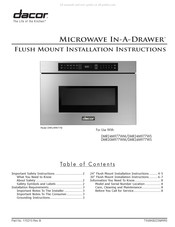 Dacor DMR30M977WM Instructions D'installation