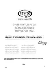 Argo GREENSTYLE PLUS 18000 UE Manuel D'utilisation Et D'installation