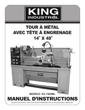 King Industrial KC-1440ML Manuel D'instructions