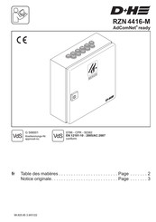 D+H RZN 4416-M Notice Originale