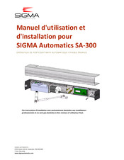 Sigma Automatics SA-300 Manuel D'utilisation Et D'installation