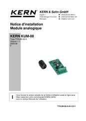 KERN KUM-08 Notice D'installation