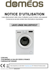 DOMEOS ML1207VE17 Notice D'utilisation