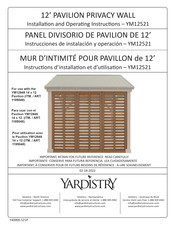 Yardistry YM12949 Instructions D'installation Et D'utilisation