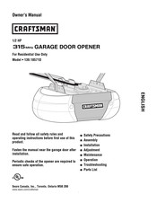 Craftsman 139.18571D Manuel Du Propriétaire