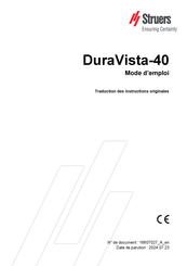 Struers DuraVista-40 Mode D'emploi