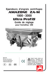 Amazone ZA-M 3000 Ultra ProfiS Guide De Réglage