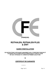 Roth ALEN Guide D'installation