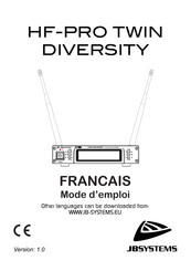 JB Systems HF-PRO TWIN DIVERSITY Mode D'emploi