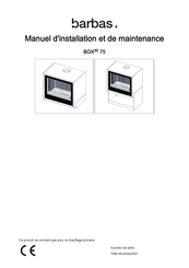 barbas BOX30 75 Manuel D'installation Et De Maintenance