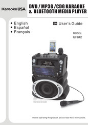 Karaoke USA GF842 Guide De L'utilisateur